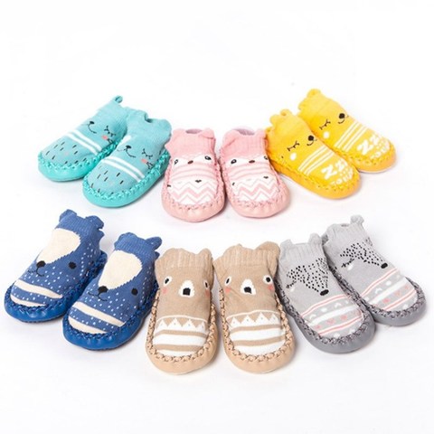 Infant Baby Socks With Rubber Soles Newborn Baby Girls Boys Shoes Autumn Baby Floor Socks Anti Slip Soft Sole Sock ► Photo 1/6