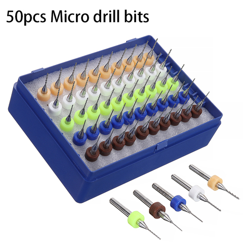 50pcs/kit 0.5-0.9mm Print Circuit Board Drill Bits Tungsten Micro Drill Bits Twist Drill PCB Circuit Board Engraving Tool ► Photo 1/6