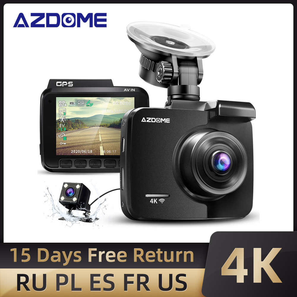AZDOME GS63H 2.4inches 4K registrar LCD Screen Dash cam Built in GPS Speed  Coordinates WiFi DVR 2160p Dual Lens Video recorder - Price history &  Review