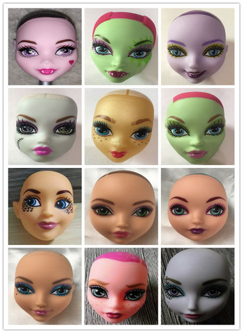 Monstering High Doll Heads Princess Queen Bald Doll Head  Kids DIY Planting Toy Gifts Rare Face Collection 1/6 Doll Heads ► Photo 1/6