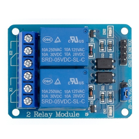 1PCS 2-channel New 2 channel relay module relay expansion board 5V low level triggered 2-way relay module ► Photo 1/2