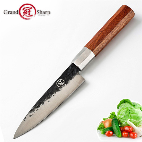 Handmade Chef Knife 5.6 Inch High Carbon 4cr13 Steel Petty Utility Japanese Kitchen Knives Hammer Forged Home Tools Gift ► Photo 1/6