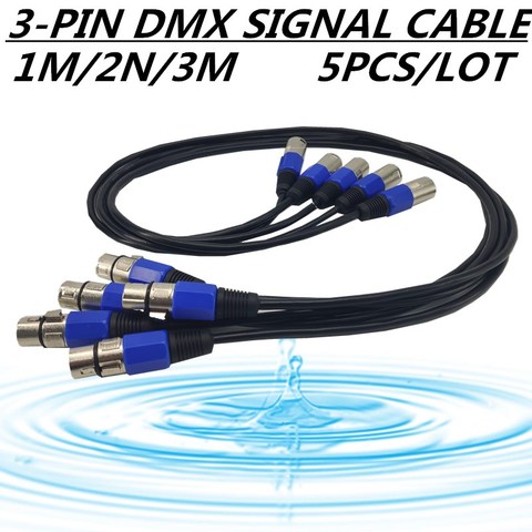 5PCS/ 3-PIN DMX cable 、(1M,2M,3M,4M,5M ) LED PAR stage lights dmx signal line dj equipment ► Photo 1/4