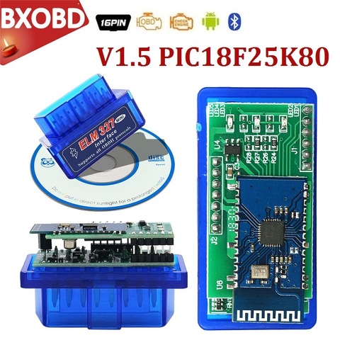 Bluetooth ELM 327 V1.5 Mini ELM327 OBD2 Scanner PIC18F25K80 V1.5 ELM327 OBD2 Bluetooth Adapter OBD2 ELM 327 V1.5 for Android/PC ► Photo 1/6