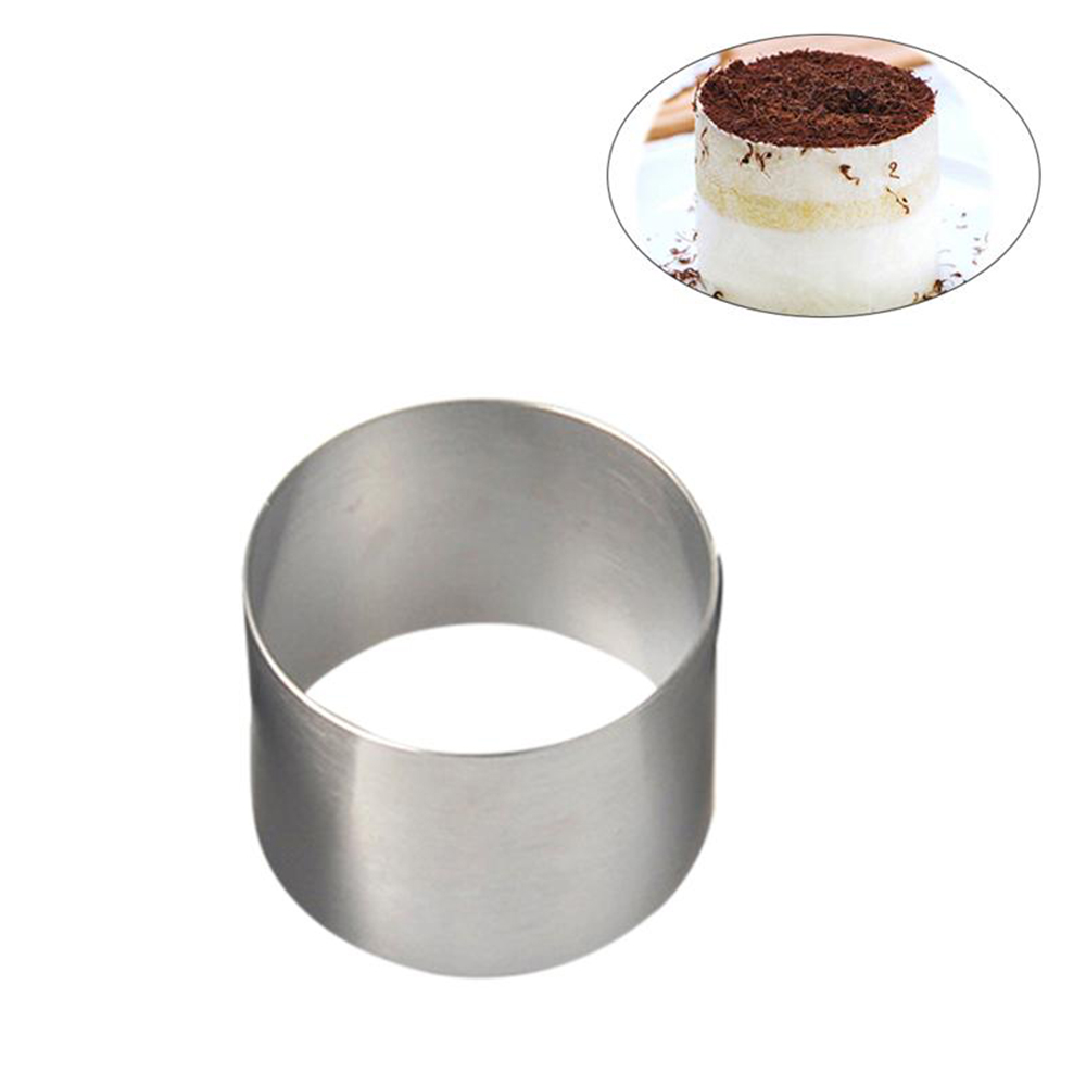 6PCS Round Mousse Cake Food Grade Stainless Steel Pastry Ring For Baking 