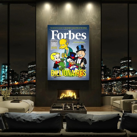 Forbes Billionaires Nordic Graffiti Popular Abstract Poster Prints Living Room Children's Bedroom Decorative Painting Wall Art ► Photo 1/2