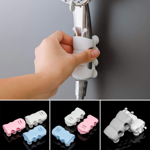 New Movable Shower Head Holder with Suction Cup Adjustable Reusable Silicone Punch-free Shower Holder Bathroom Hooks Accessories ► Photo 1/6