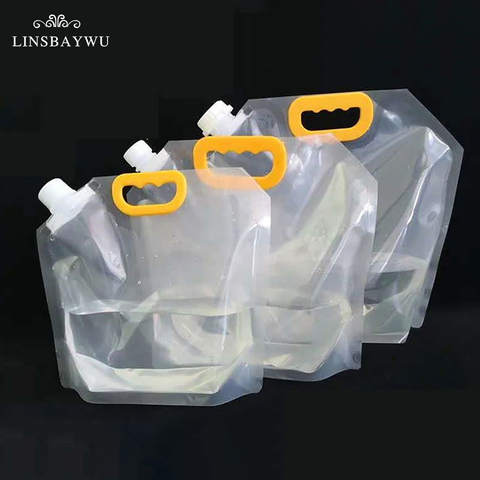 1PC 1.5/2.5/5L Clear Drinking Bags Drinks Flasks Liquor Bag Plastic Liquor Spout Bags For Beer Heavy Duty Drinks Reusable Transp ► Photo 1/6