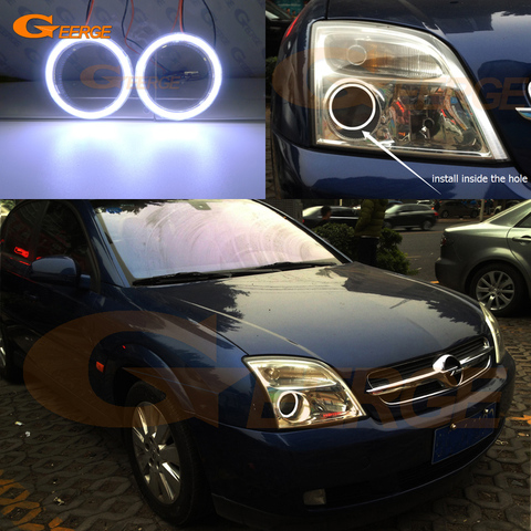 For Opel Vectra C 2002 2003 2004 pre facelift Excellent Ultra bright COB led angel eyes halo rings ► Photo 1/6