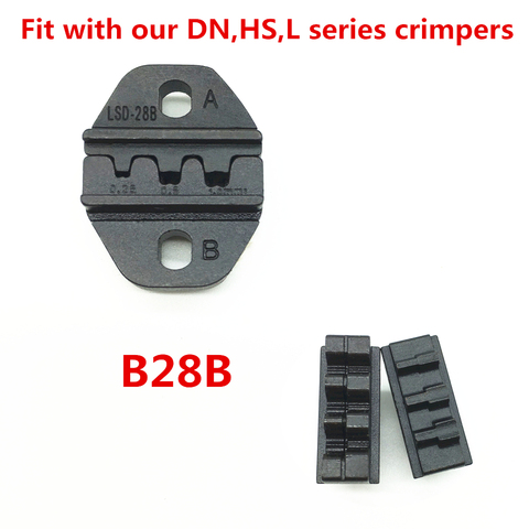 Crimp die set B28B crimping dies jaws for pin dupont connector open barrel terminals 28-18AWG 0.1-1mm2 ► Photo 1/1