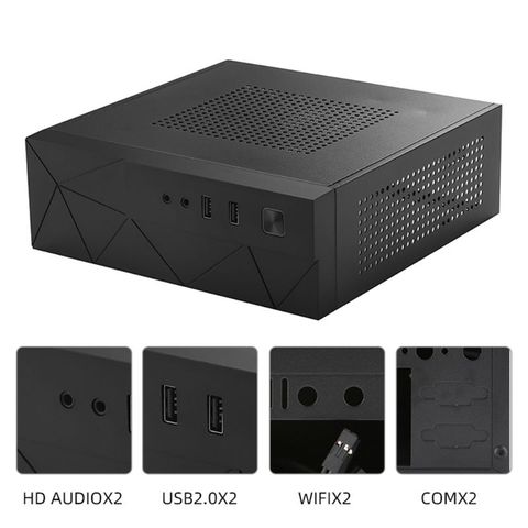 JX01 SECC Mini ITX HTPC Chassis Usb2.0 Game Computer Case Box Desktop PC Enclosure Black ► Photo 1/6