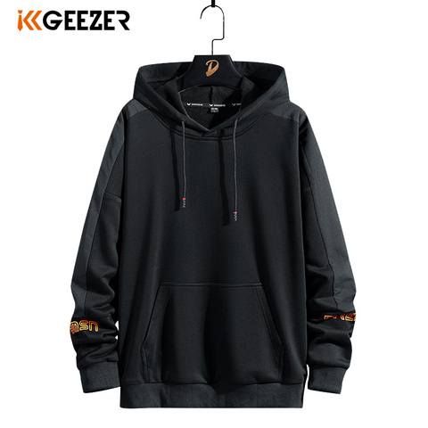 Men Hoodies 68% Cotton 5XL 6XL 7XL 8XL Plus Size Streetwear Hooded Sportswear Sweatshirts Male Black 2022 Spring Autumn Hip Hop ► Photo 1/6