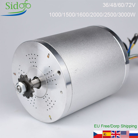 Electric Bicycle Motor Accessories Brushless 36V/48V/60V/72V 1000W/2000W/3000W BLDC Scooter eBike Engine Modifications DIY ► Photo 1/6