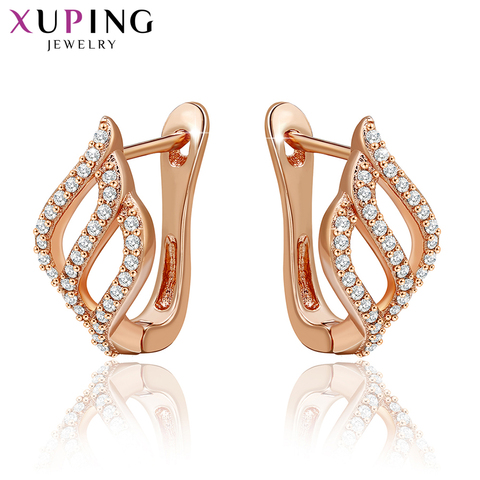 Xuping Fashion Earrings High Quality European Style Charm Design Rose Gold Color Plated Jewelry Valentine's Gift 90045 ► Photo 1/6