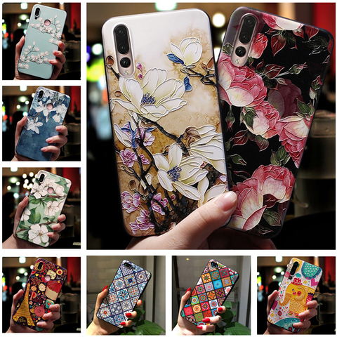 For Huawei Honor 6C Pro Case Flower Cartoon 3D Relief Soft Silicone Back Cover For Honor 6X 6A 5X 5C 7X 8X 8S 8C 5 X Phone Cases ► Photo 1/6