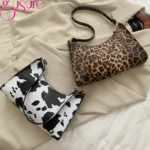 Gusure Fashion Leopard Pattern Shoulder Women Bag 2022 Hand Bag Personality Wild Pu Leather Designer Purses and Handbags ► Photo 1/6