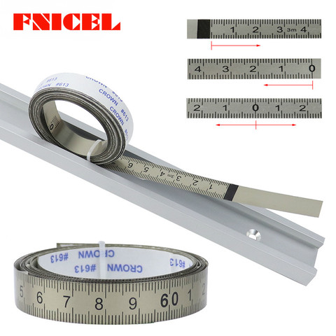 1-3M Miter Track Tape Measure Self Adhesive Metric Stainless Steel Scale Ruler For T-track Router Table Saw Woodworking Tool ► Photo 1/6