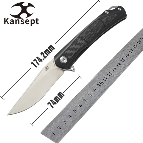 Kansept S35VN Folding Pocket Knife K2003A3 Gremlin Camping Hunting Knife Outdoor Survival Tool EDC Titanium Carbon FIber Handle ► Photo 1/6