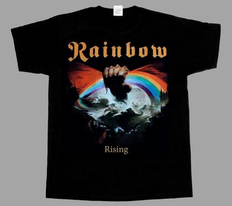 Rainbow Rising'76 Blackmore Deep Purple Dio New Black T-Shirt Double Side ► Photo 1/6