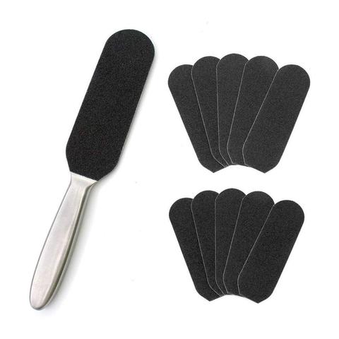 11pcs/Set Pedicure Feet Care Stainless Metal Handle Foot and Coarse of Fine and Refill Files Grit Sanding Grit Cloth Rasp 1 J1T7 ► Photo 1/6