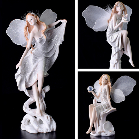 European Flower Fairy Beauty Angel Ornament Resin Household Ornament Girl Wedding Gift Home Decoration Accessories Home Decor ► Photo 1/5