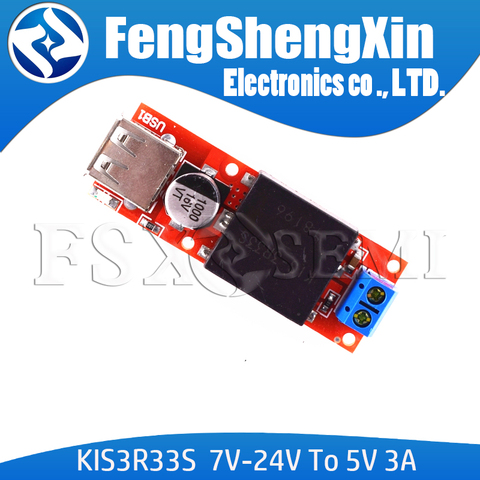 KIS3R33S USB Output Converter DC 7V-24V To 5V 3A Step-Down Buck KIS3R33S Module KIS-3R33S ► Photo 1/1