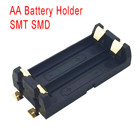 1Pcs High Quality Gold Plated SMT SMD 2 AA Battery Holder Battery Box Battery Case ► Photo 1/4