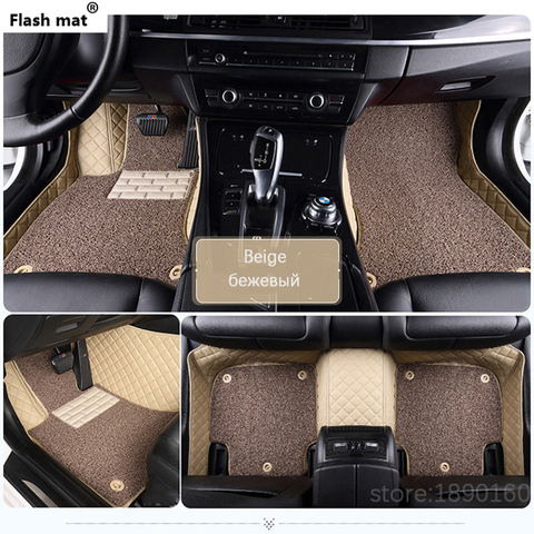 Flash mat Custom car floor mats for Renault Duster clio scenic kadjar fluence laguna koleos Espace Talisman Latitud captur mat ► Photo 1/6