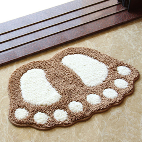 New Non-Slip Bathroom Mats Thick Bath Room Mat Foot Print Carpets Toilet Floor Protection Rugs Anti-Skid Bath Pad 40*60 Door Mat ► Photo 1/6