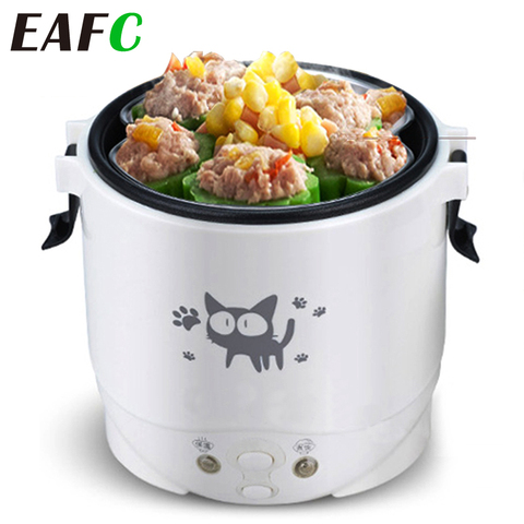 House/Car Mini Rice Cooker 1L Electric Water Food Heater Machine Lunch Box Warmer 2 Persons for Home Car SUV Truck ► Photo 1/6