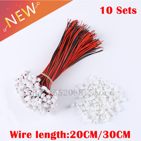 10 Sets/Lot 26AWG JST XH2.54 2 Pin Connector Plug Wire Cable 200mm/300mm Length Male Female Plug Socket wire connector ► Photo 1/6