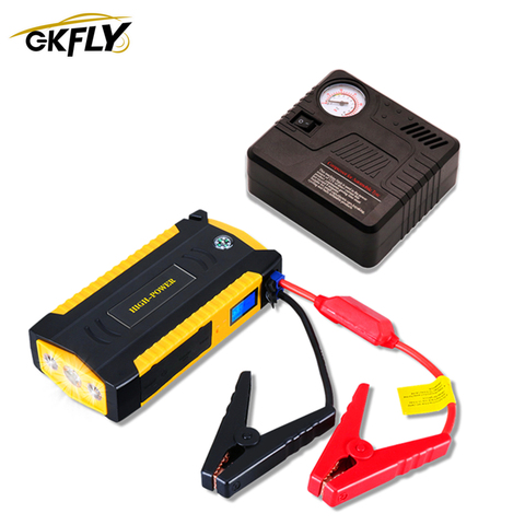 GKFLY Emergency Starting Device Cable Car Jump Starter 12V Air Pump Compressor Battery Buster Booster For Petrol Diesel Car ► Photo 1/6