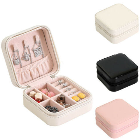 New Ladies Travel PU Leather Cosmetic Watch storage Jewelry Box Necklace Ring Storage Case Organizer Display ► Photo 1/6