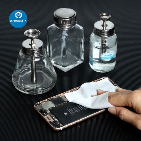 PHONEFIX 100ml Cell Phone Repair Glass Bottle Pump Dispenser for Acohol Acetone Cleanser Polish Remover makeup remover ► Photo 1/6