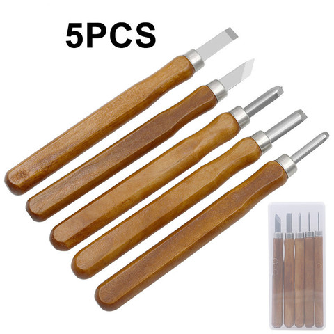 5pcs wood carving Knife Set  Large Semi-Circular Chisel Woodworking engraving carpenter tools carved wood woodworkers crafts ► Photo 1/6