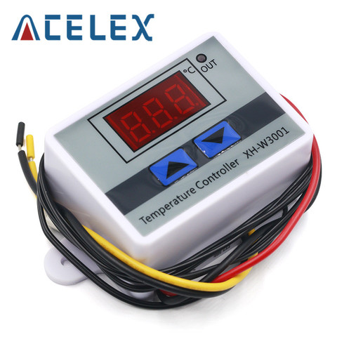 10A 12V 24V 220VAC Digital LED Temperature Controller XH-W3001 For Incubator Cooling Heating Switch Thermostat NTC Sensor ► Photo 1/5
