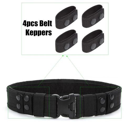 4pcs Duty Belt Keeper with Double Snaps for 2