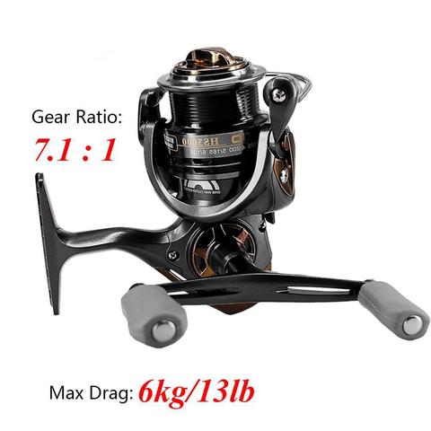 7.1:1 High Speed Ratio Spinning Reel Squid Fishing Reel Metal Body Spool Double Left Right Handle Fishing Spinning Wheel 5+1BB ► Photo 1/6