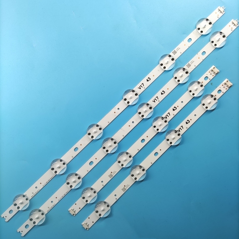 4pcs/set LED backlight strip for LG 43LJ622V 43UJ675V 43UJ655V 43UJ670V 43UJ651V 43LV340C 43LJ610V V17 43 ART3 43uj6525 43uj6565 ► Photo 1/6