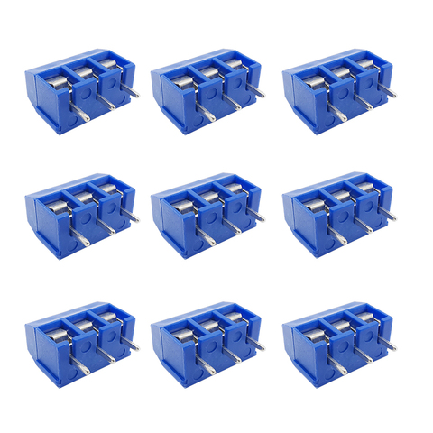 ABS KF301-3P 5.0mm 3 Pin Connect Terminal Screw Terminal Connector KF301-5.0-3P PCB Mount Terminal Block Connector Blue ► Photo 1/3