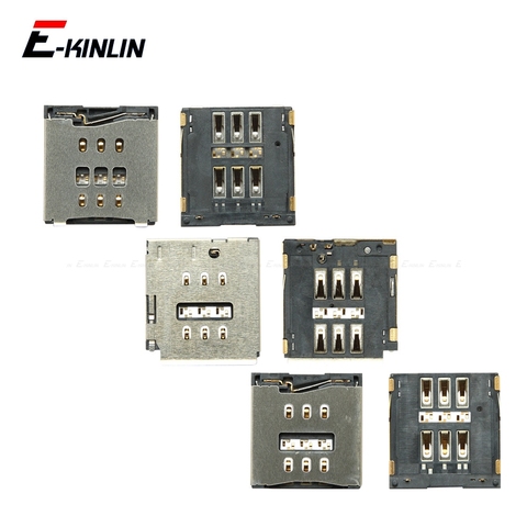 SIM Card Tray Slot Holder Reader Part For iPhone 5 5S SE 5C 6 6S 7 8 Plus Tray Slot Socket ► Photo 1/6