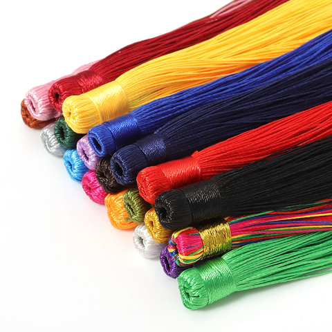 10pcs/lot Colorful 12cm Cotton Silk Tassels Fringe Earrings Charm Pendant For Handmade Tassel Crafts Diy Jewelry Making Findings ► Photo 1/6