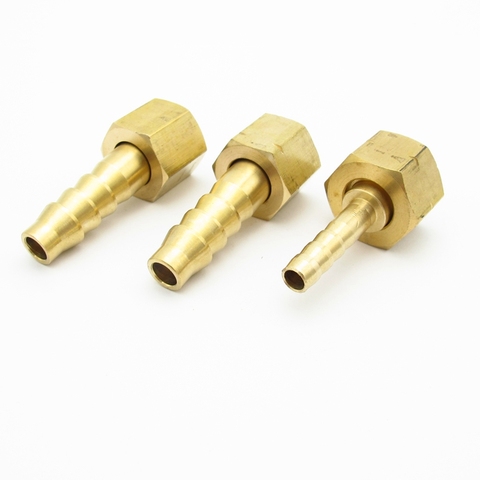 6mm 8mm 10mm Hose Barb x M10 M12 M14 M16 Metric Female Thread Brass Pipe Fitting Coupler Connector Adapter ► Photo 1/4