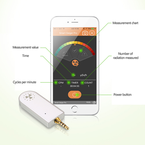 SGP-001FTLab Geiger Pro geiger counter nuclear radiation detector smart Dosimeter Gamma X-ray tester portable APP 7 languages ► Photo 1/6