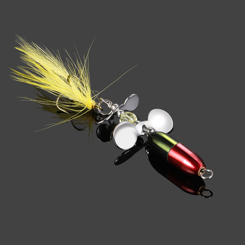 1pc Rotating Spinner Sequins  Fishing Lure Artificial Bait Spinnerbait Spinner Lures Fishing Tools For Pike Bass Catfish ► Photo 1/5