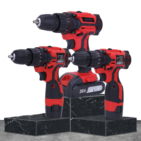 12V 18V 36V Impact Drill 35 N.m Cordless Drill Electric Screwdriver Rechargeable Battery Mini Power Multitool LED Power Tools ► Photo 1/6