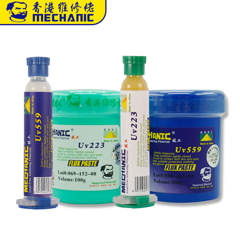 Mechanic Lead-Free Solder Paste NO-Clean UV559 UV223 Soldering Flux BGA SMD CSP Rework Solder Flux Grease BGA Repair Tools ► Photo 1/6