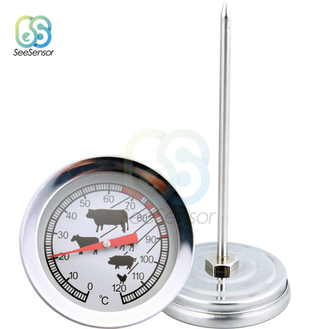 Stainless Steel BBQ Thermometer Meat Thermometer Temperature Meter BBQ Food Cooking Meat Gauge Kitchen Tools ► Photo 1/6