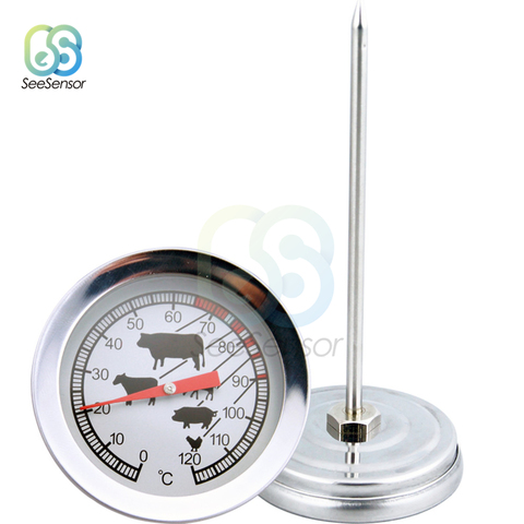 0 - 400 Degre Stainless Steel Oven Thermometer Kitchen Dial Temperature  Gauge Measuring Thermometer for Food Meat