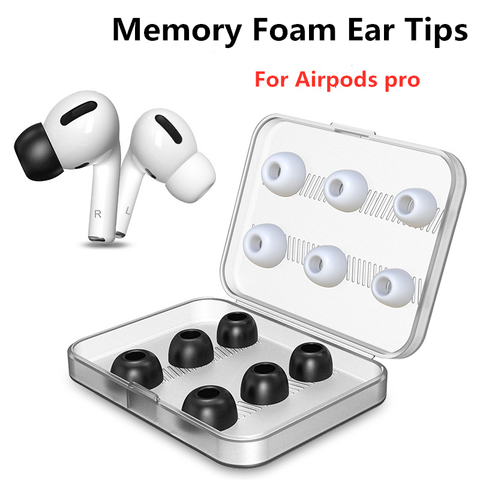 Sponge Silicone Memory Foam Ear Tips For Airpods Pro Tips Replacement Earpads Airpods pro Accessories 12PCS Ear Tips with Box ► Photo 1/6